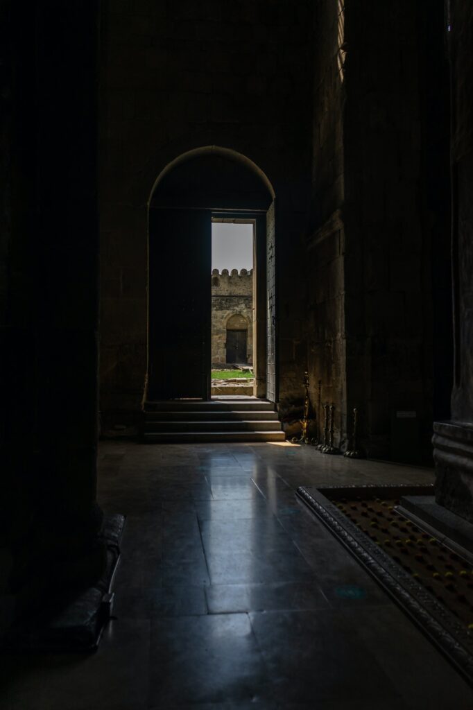 Open door in the temple